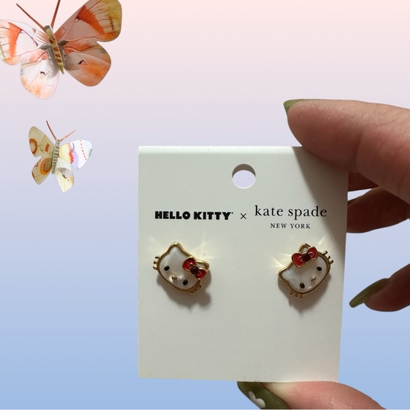 Kate Spade x Hello Kitty Gold and Red Earrings - Picture 3 of 4